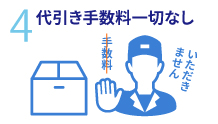 4.代引き手数料一切なし